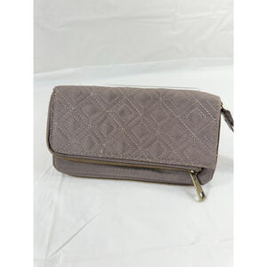 Travelon Safe ID rfid blocking taupe full zip clutch new